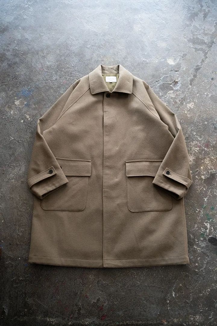 STILL BY HAND / ウールナイロン バルカラーコート