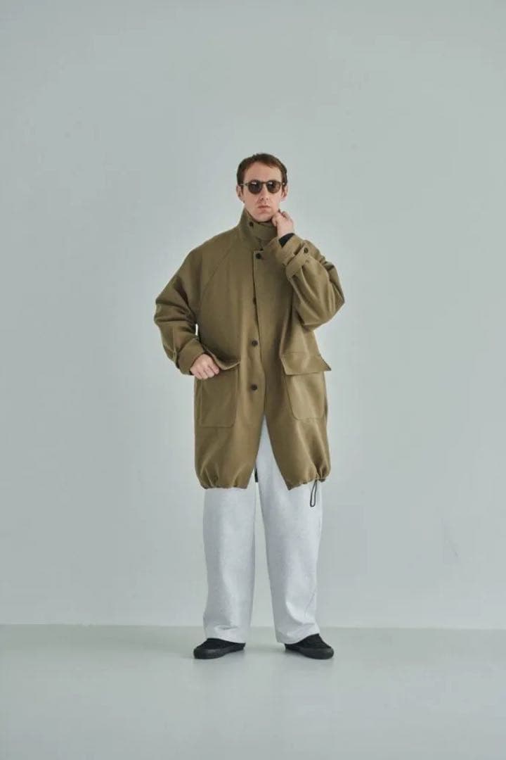 STILL BY HAND / ウールナイロン バルカラーコート