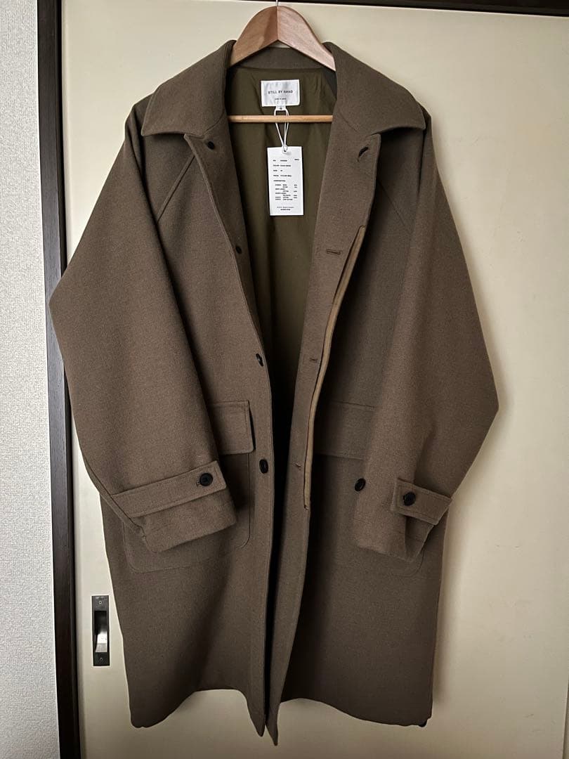 STILL BY HAND / ウールナイロン バルカラーコート