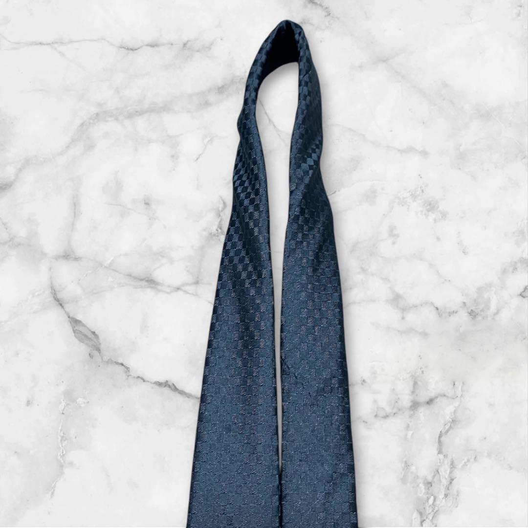 LOUIS VUITTON ルイヴィトン　ネクタイ　マイクロダミエ　LV 光沢