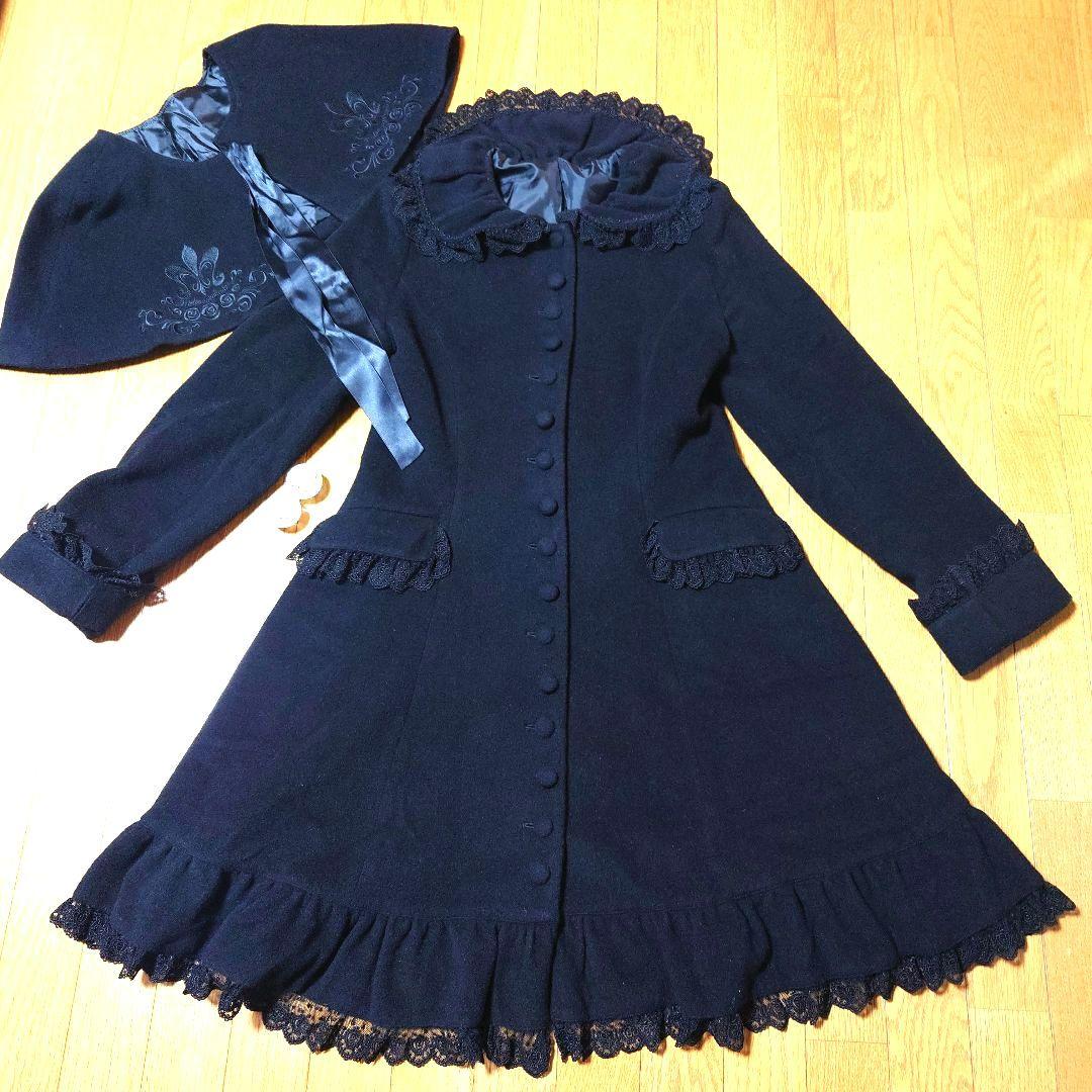 【美品】 メタモルフォーゼ ケープつき コート 黒 morphose