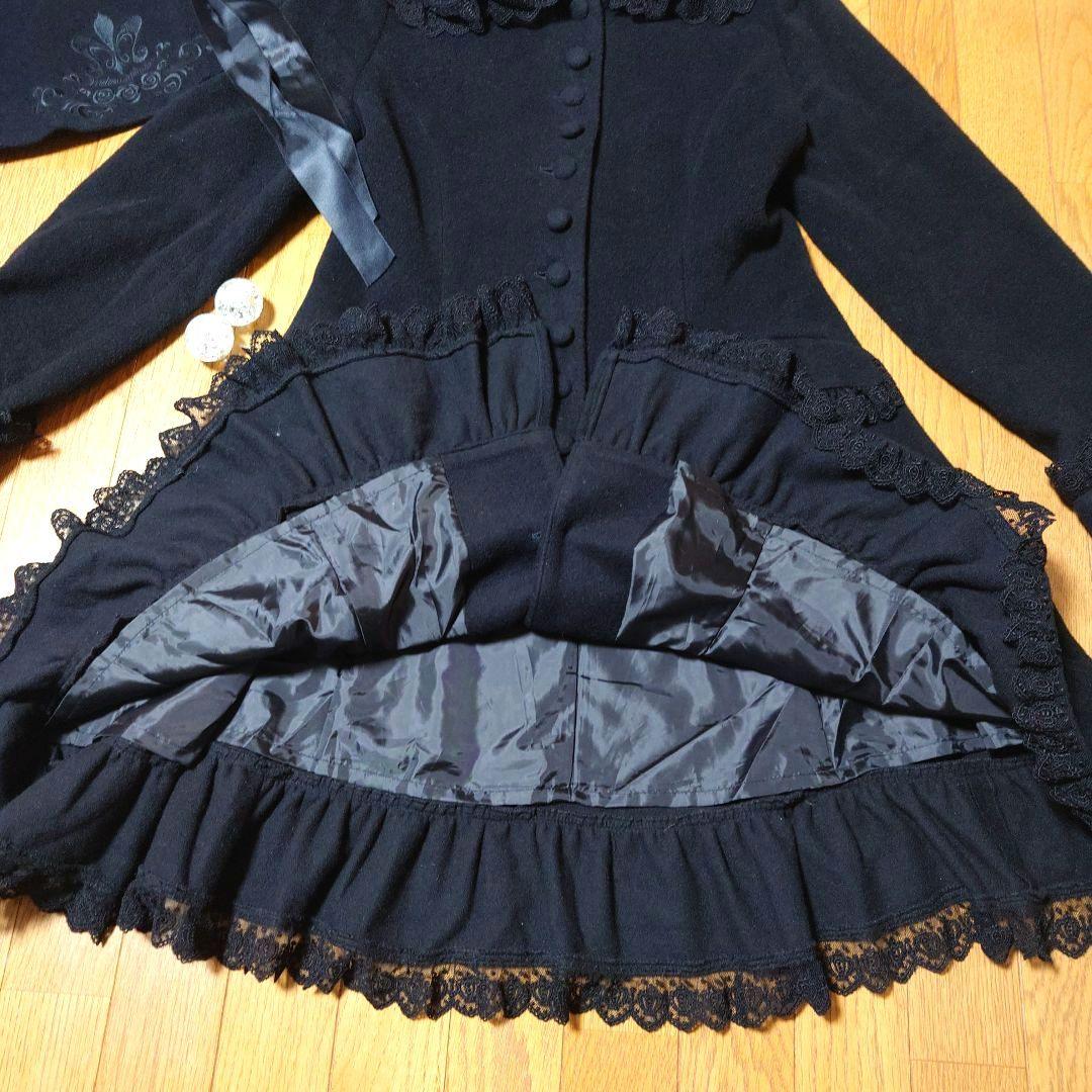 【美品】 メタモルフォーゼ ケープつき コート 黒 morphose