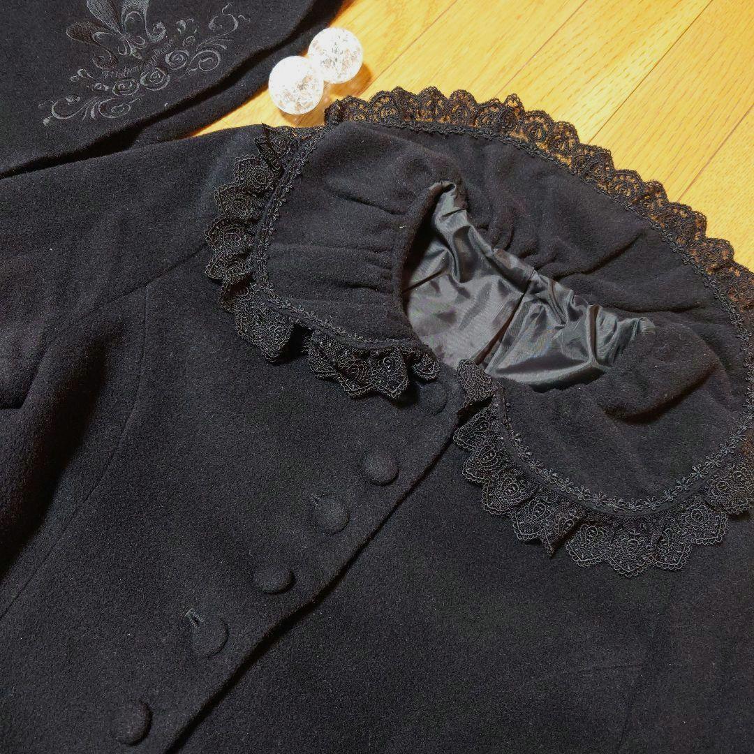 【美品】 メタモルフォーゼ ケープつき コート 黒 morphose