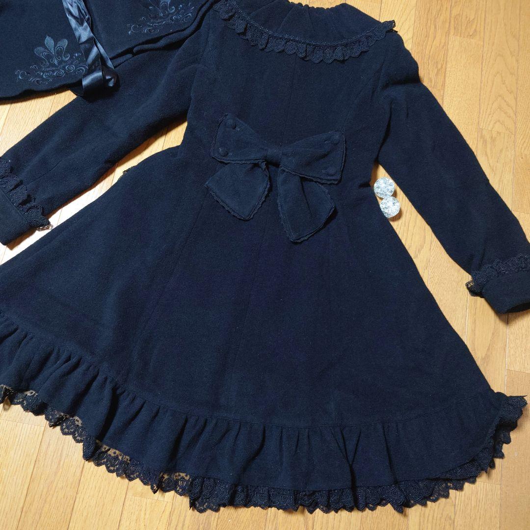 【美品】 メタモルフォーゼ ケープつき コート 黒 morphose