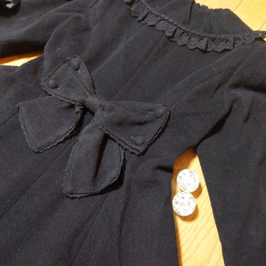 【美品】 メタモルフォーゼ ケープつき コート 黒 morphose