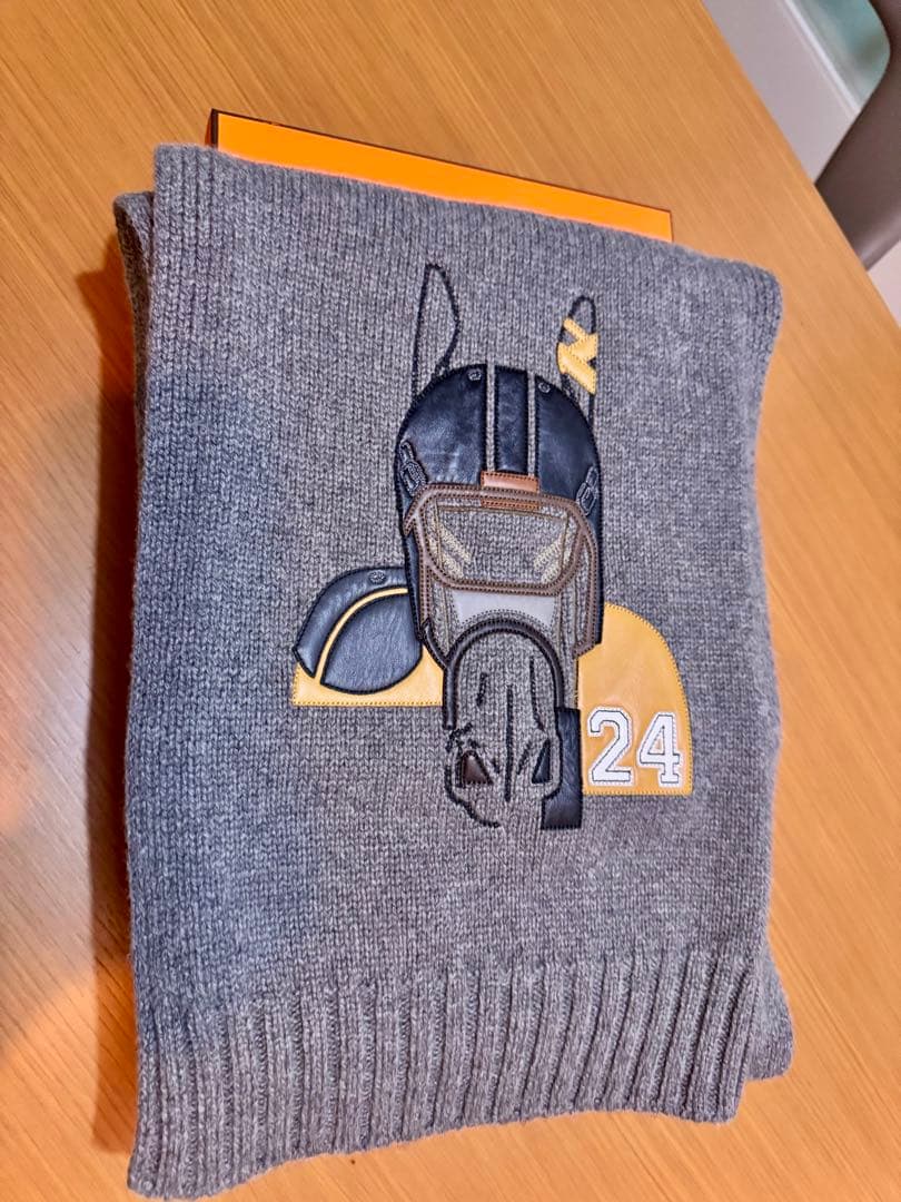 エルメス　HERMES カシミヤシルク マフラー