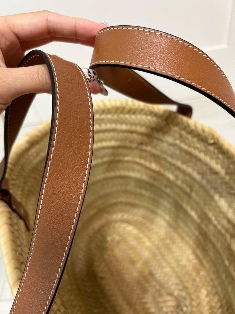 LOEWE ストロー かごバッグ ベージュ