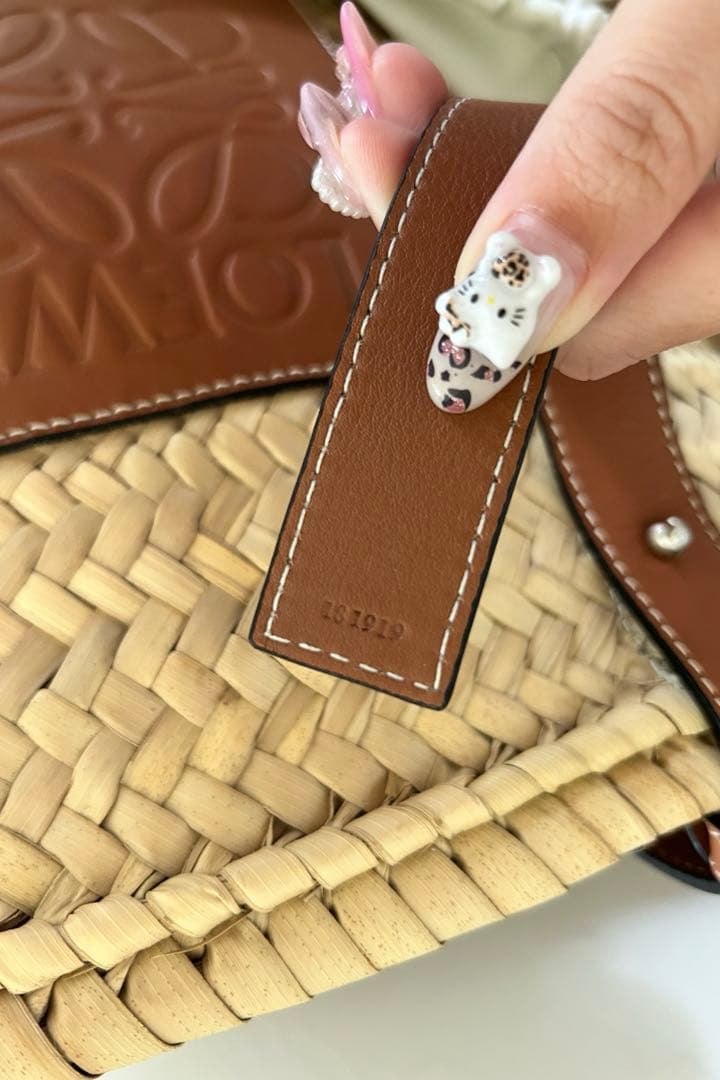 LOEWE ストロー かごバッグ ベージュ