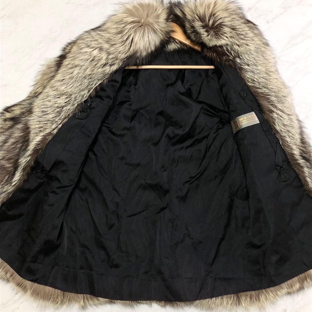 SAGA FOX  シルバーフォックス 本毛皮 リアルファーコート