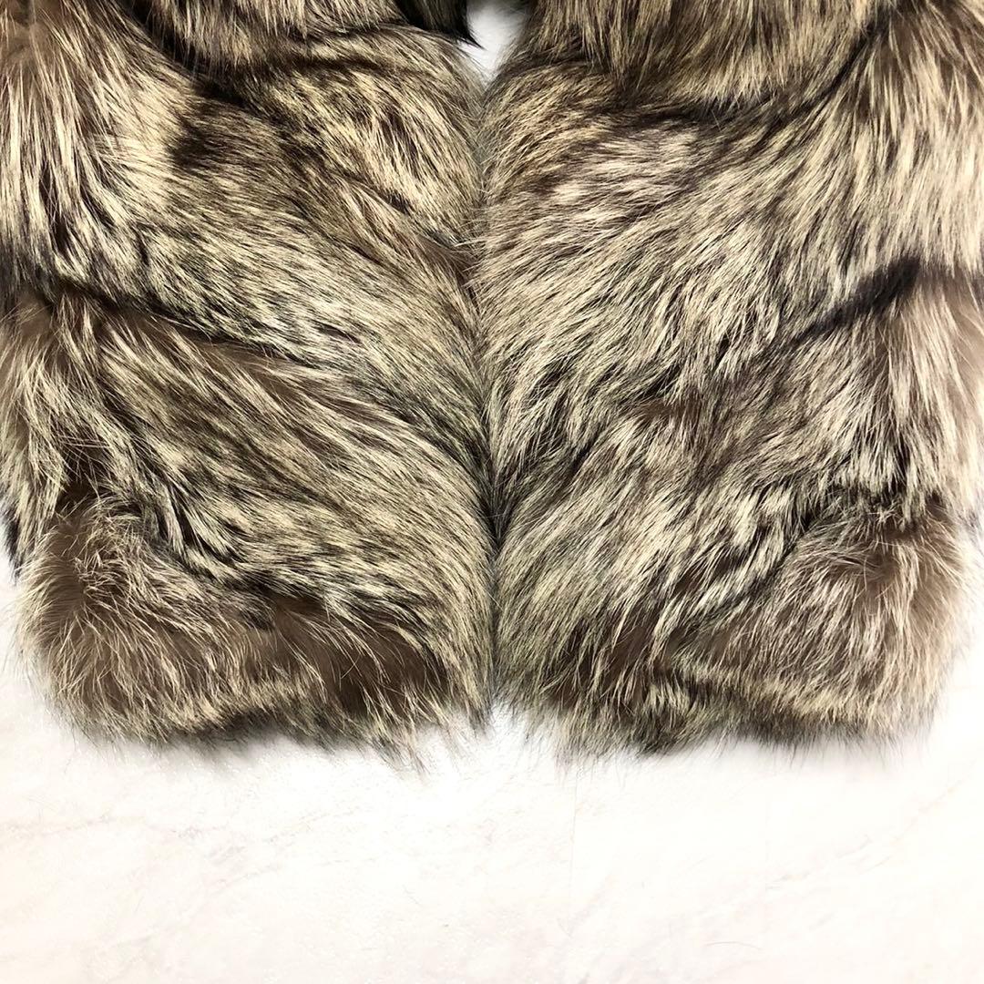 SAGA FOX  シルバーフォックス 本毛皮 リアルファーコート