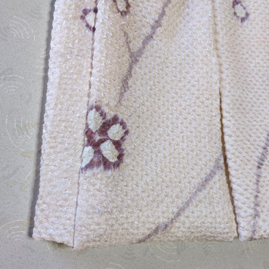 七五三３歳正絹総絞り手縫いの被布（中綿無し）アイボリー色