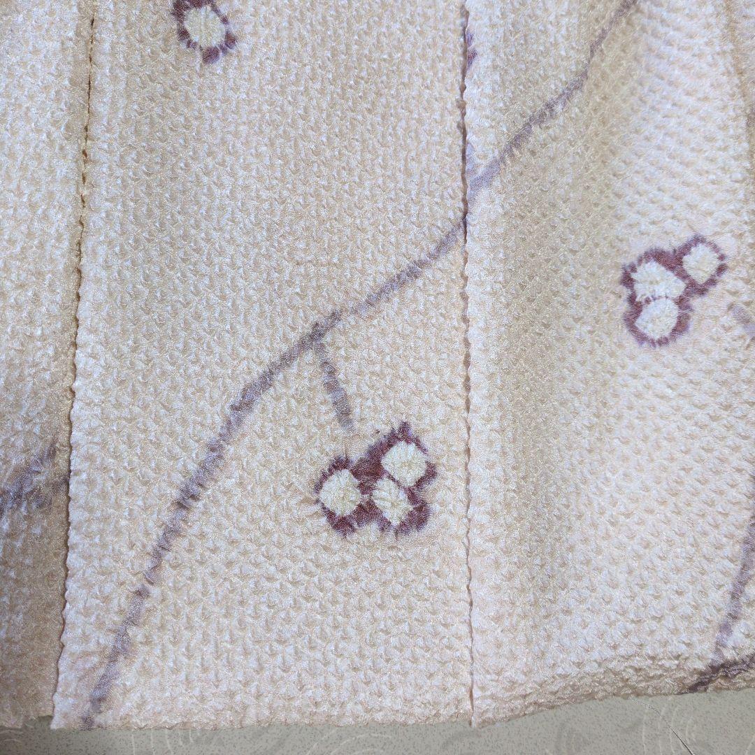 七五三３歳正絹総絞り手縫いの被布（中綿無し）アイボリー色