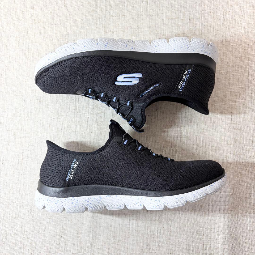 極美品★SKECHERS スケッチャーズ スリップインズ スリッポン 防水 幅広
