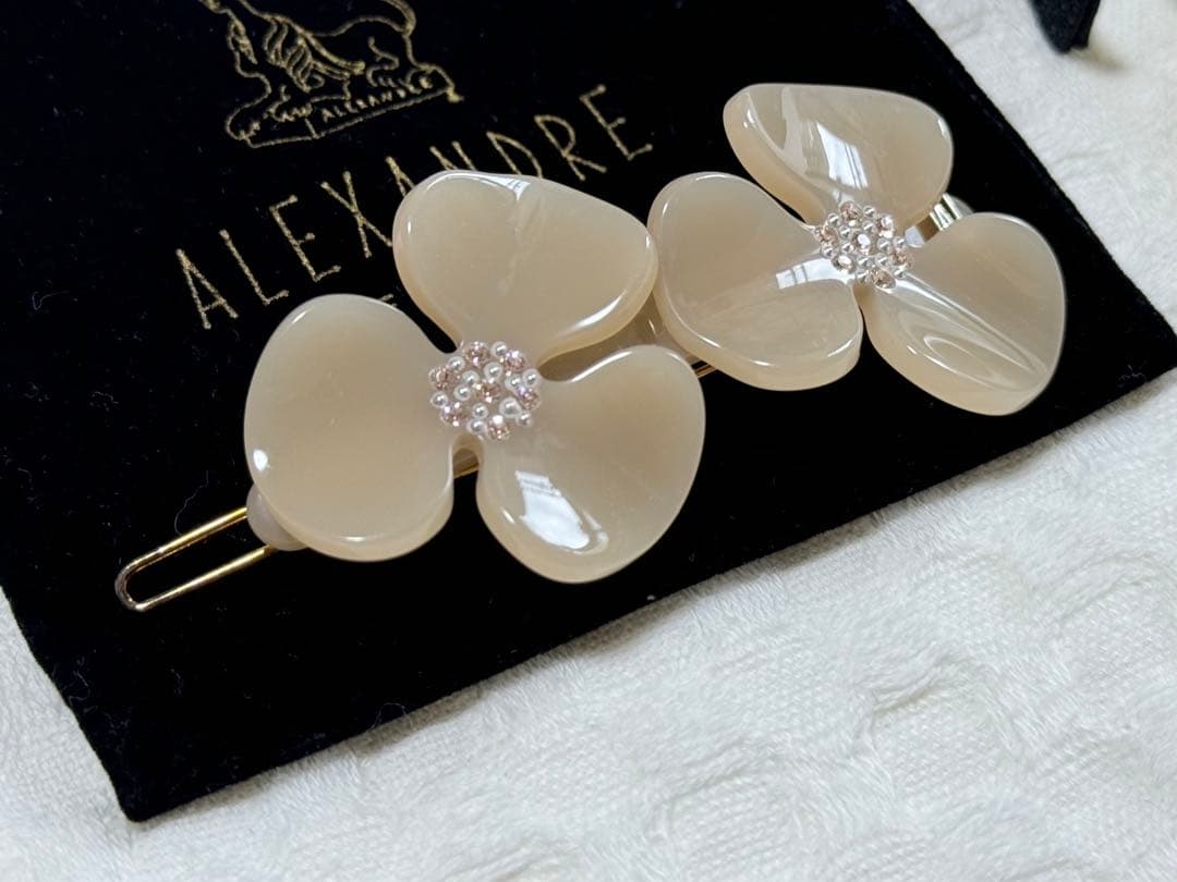 アレクサンドルドゥパリ　カメリア　ボールピン　ヘアピン　完売