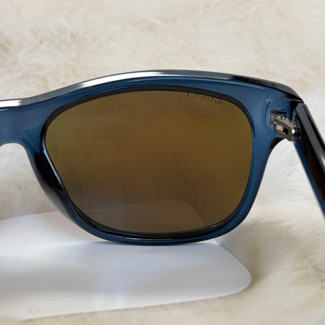 GUCCI サングラス シェリーライン 国内正規品 ブルーミラーレンズ