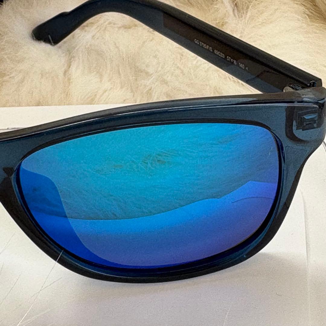 GUCCI サングラス シェリーライン 国内正規品 ブルーミラーレンズ