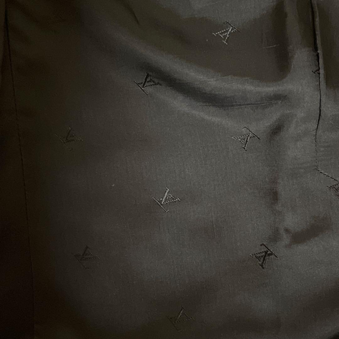 極美品☆ルイヴィトン☆スーツセットアップ☆裏地ロゴ☆モヘヤ混☆ブラック☆46☆M