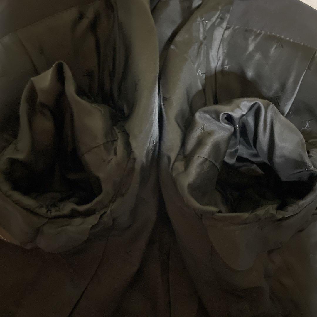 極美品☆ルイヴィトン☆スーツセットアップ☆裏地ロゴ☆モヘヤ混☆ブラック☆46☆M