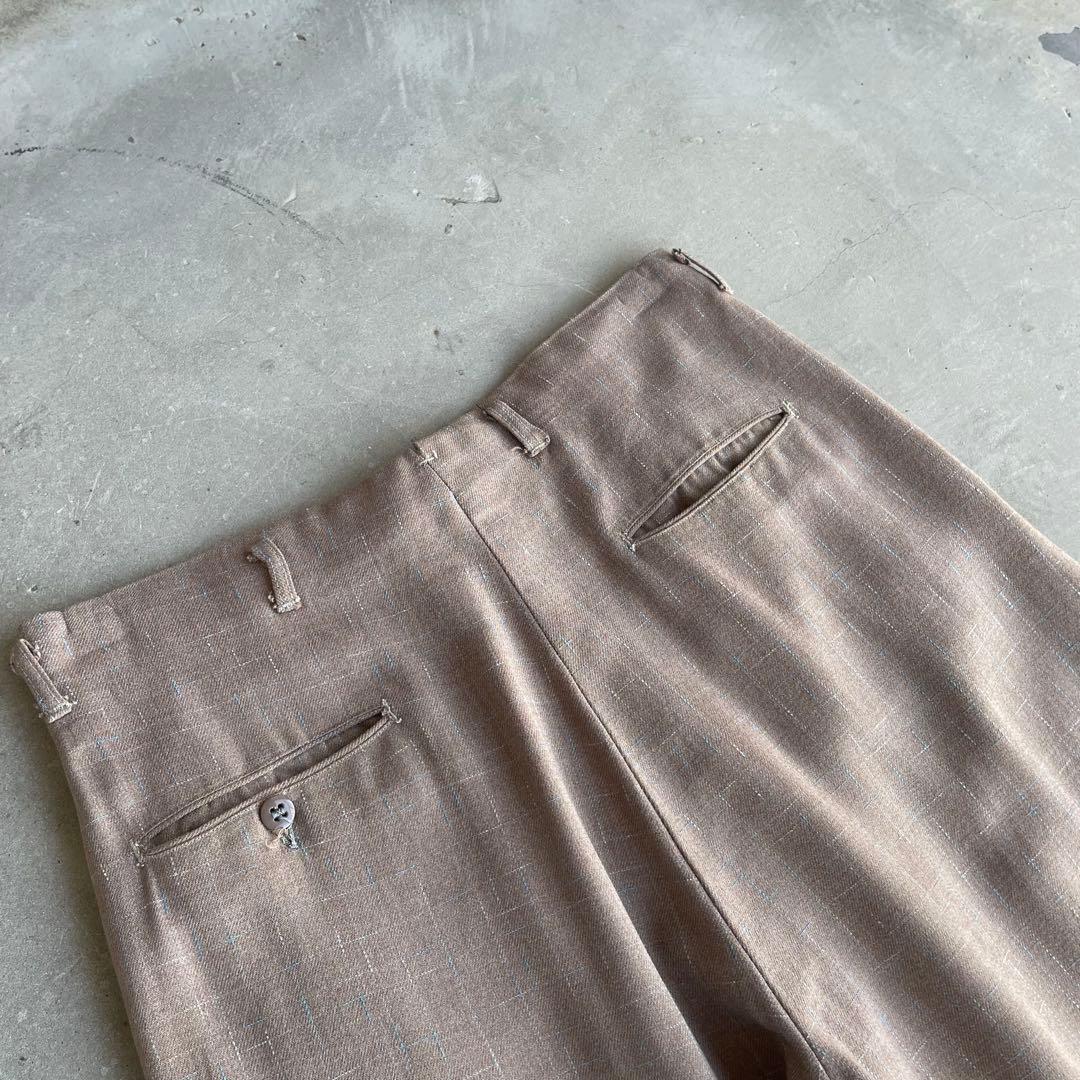 50’s レーヨンギャバ　絣　ロカビリー　パンツ