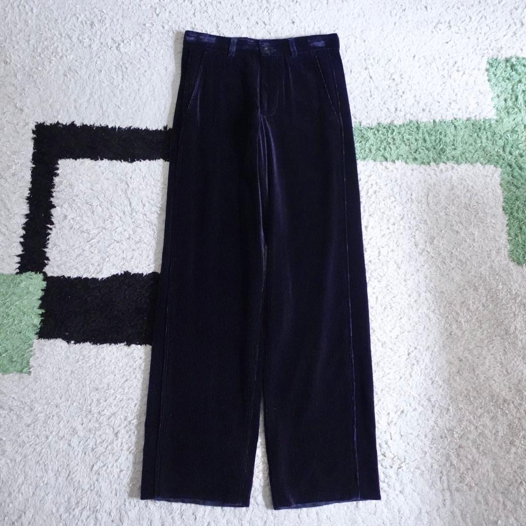 GIORGIO ARMANI レーヨンシルクナイロン　コーデュロイトラウザーズ