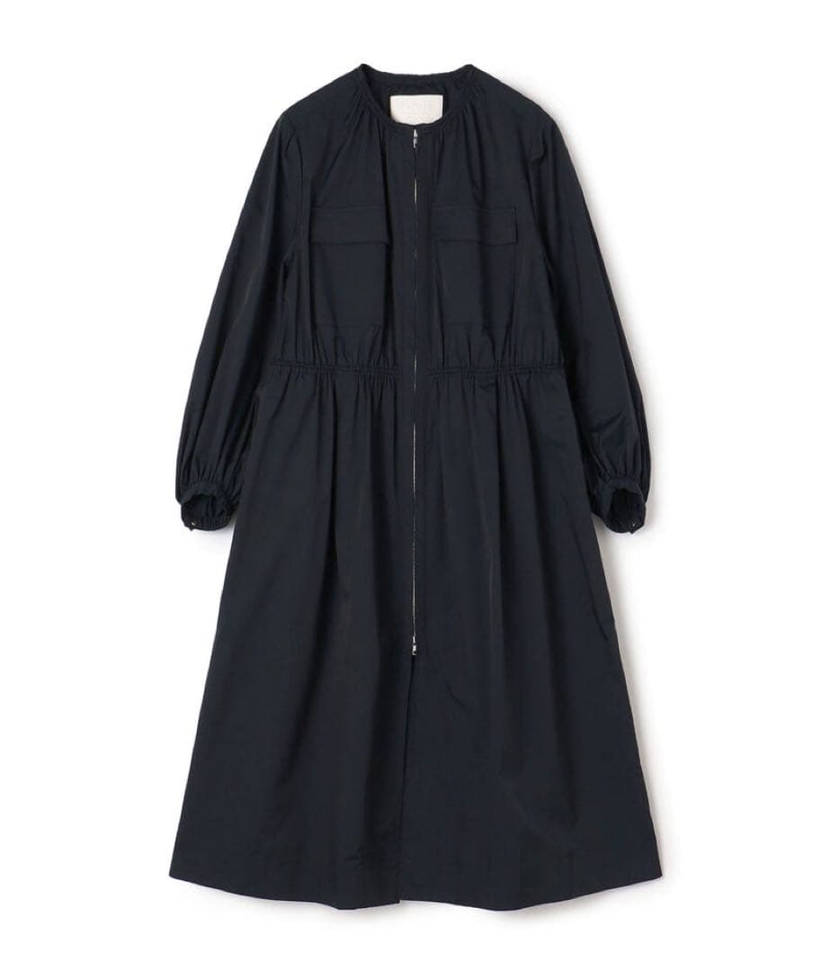 Ballsey ライトタフタ ジップアップロングコート ネイビー 36