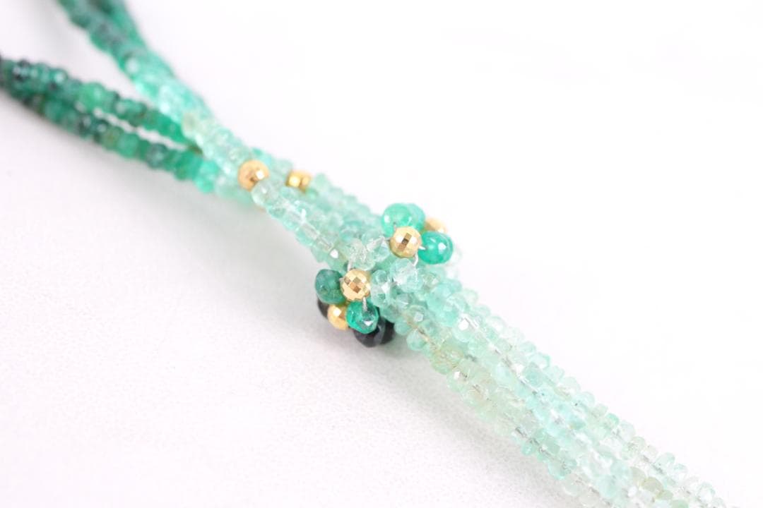 ◎エメラルド ネックレス ミックスカット 品質保証書付き