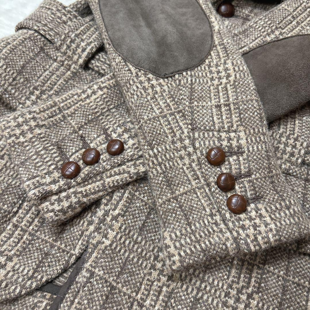 ドゥーズィエムクラス　テーラードジャケット ベルトエルボーパッチ ブラウン 36