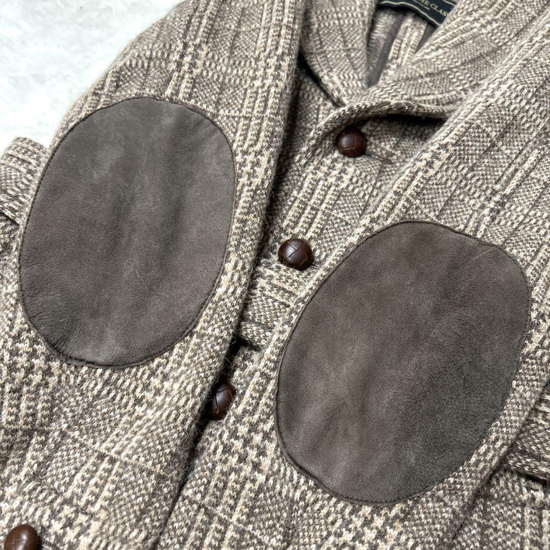 ドゥーズィエムクラス　テーラードジャケット ベルトエルボーパッチ ブラウン 36