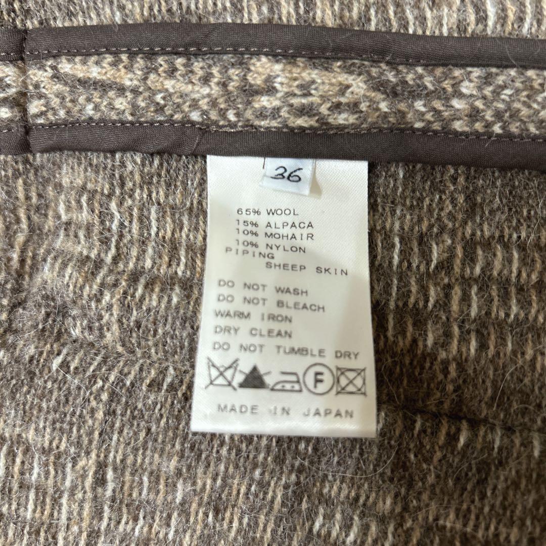 ドゥーズィエムクラス　テーラードジャケット ベルトエルボーパッチ ブラウン 36