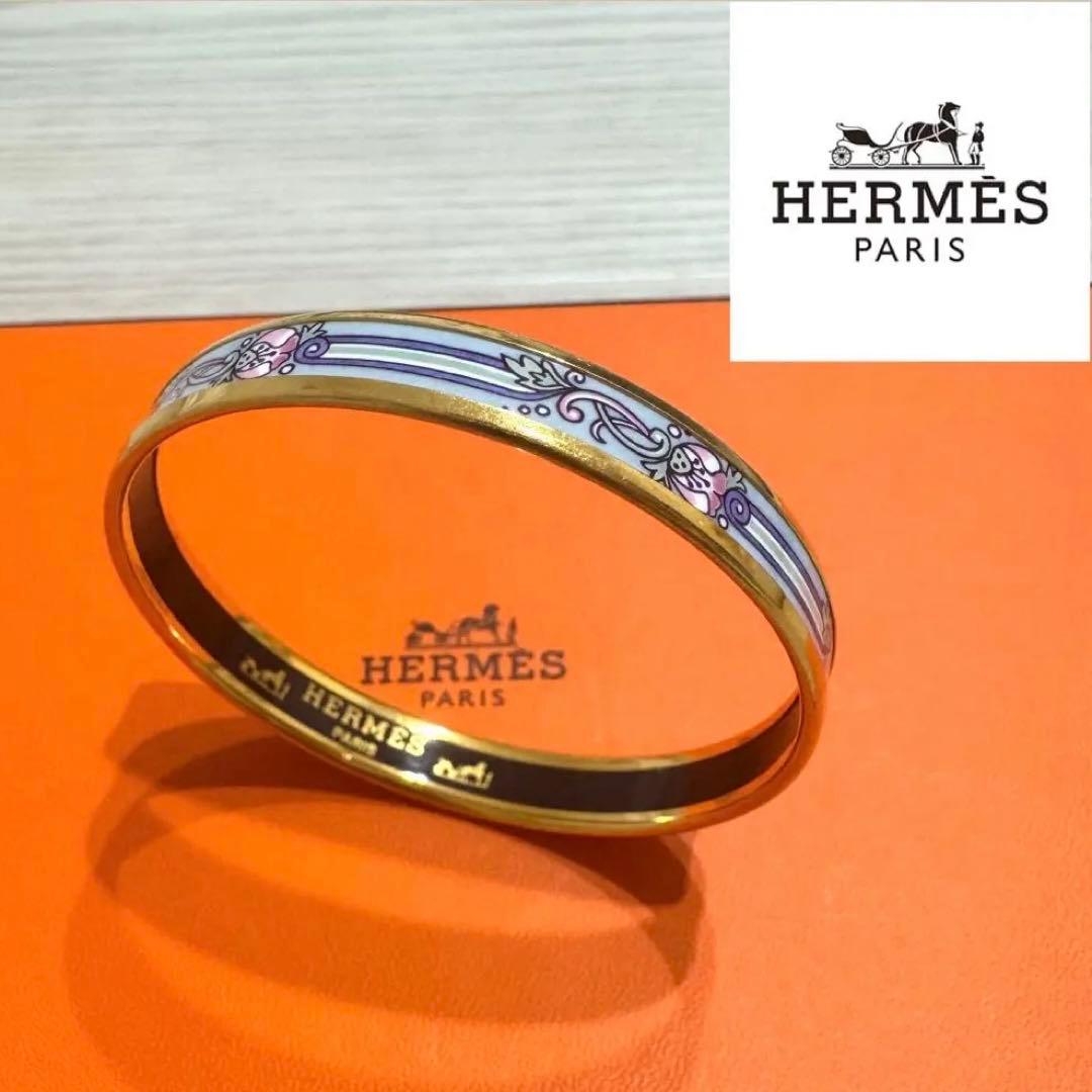 美品　エルメス バングル ブレスレット HERMES 七宝焼　エマイユ