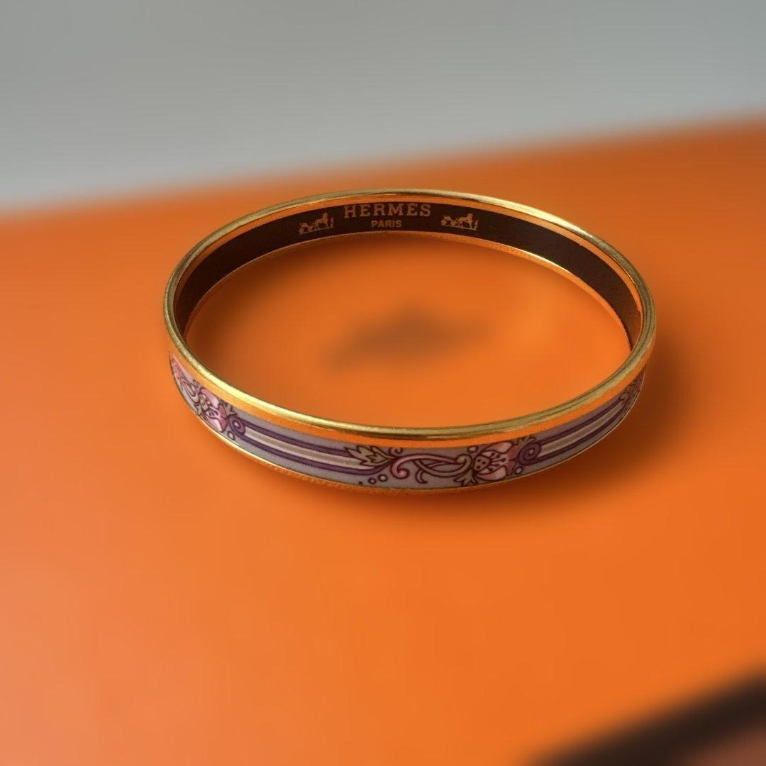 美品　エルメス バングル ブレスレット HERMES 七宝焼　エマイユ