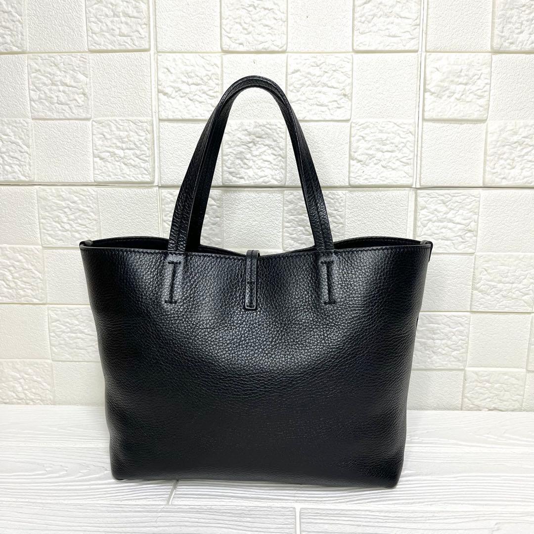 ✨極美品✨☘️フェラガモ☘️✨トートバッグ✨ダブルガンチーニ✨シボ革✨ブラック✨