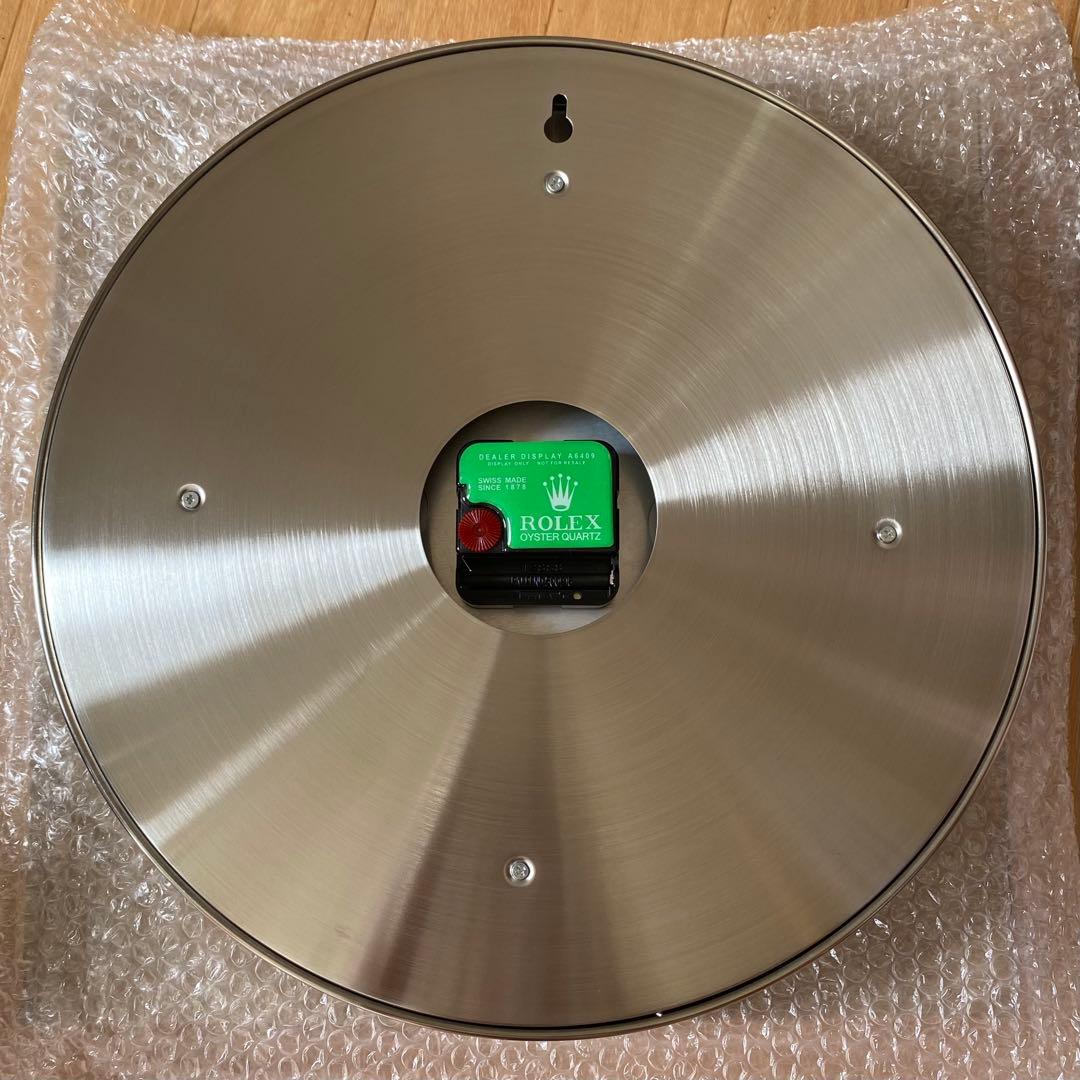 海外販促品 新品 ROLEX掛け時計 デイトナ シルバー ／ブラック　赤針！