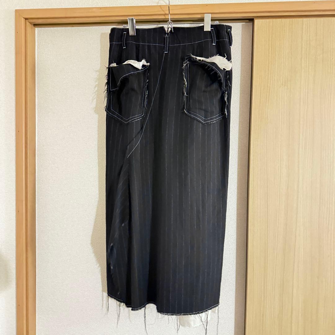 サルバム sulvam 17-18aw チョークストライプス スカートパンツ