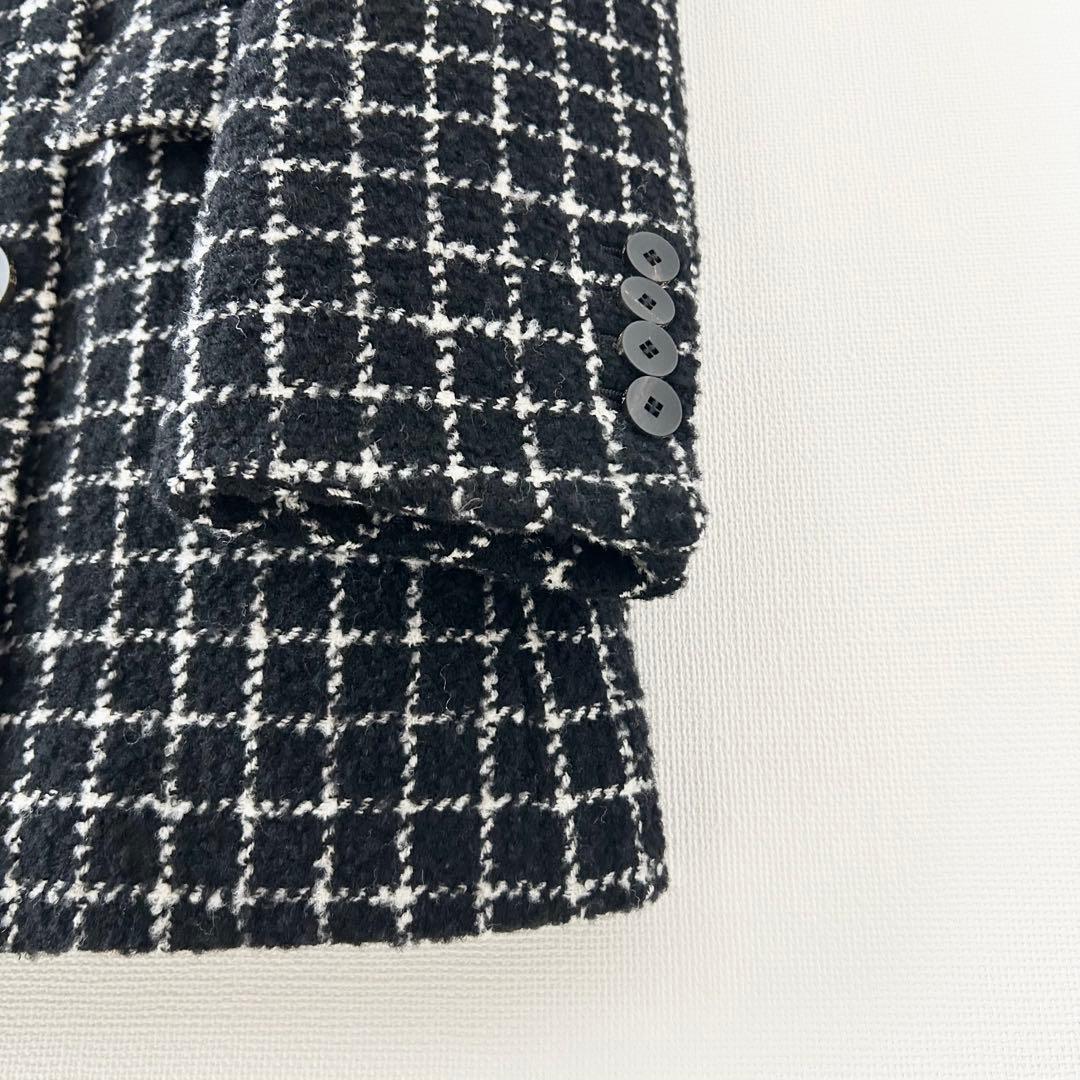 美品✨EPOCA クロスチェック ダブルブレストジャケット ブラック　40