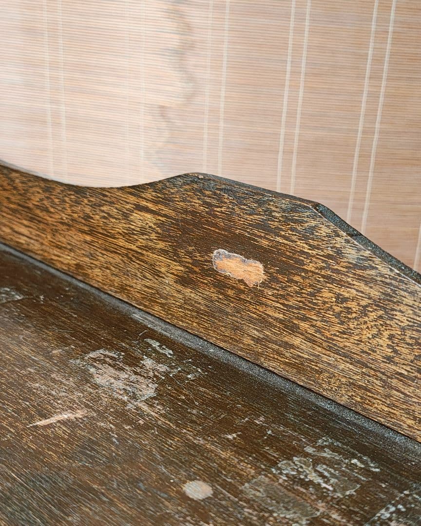 楔本棚4段　木製本棚　オープンラック　昭和レトロ　古家具