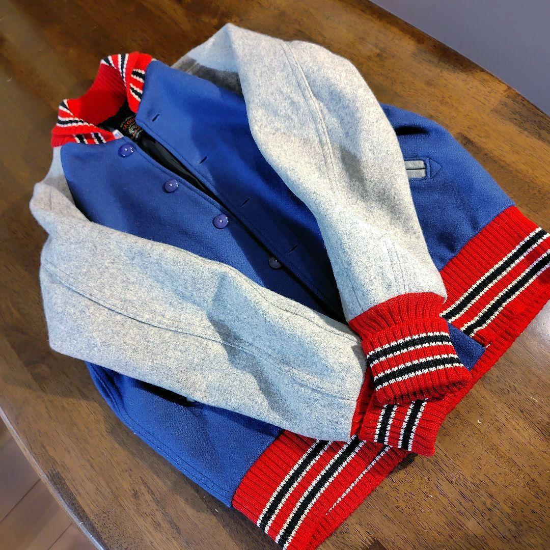 SKOOKUM スクーカム スタジャン 36 ブルー レッド グレー Mアメリカ