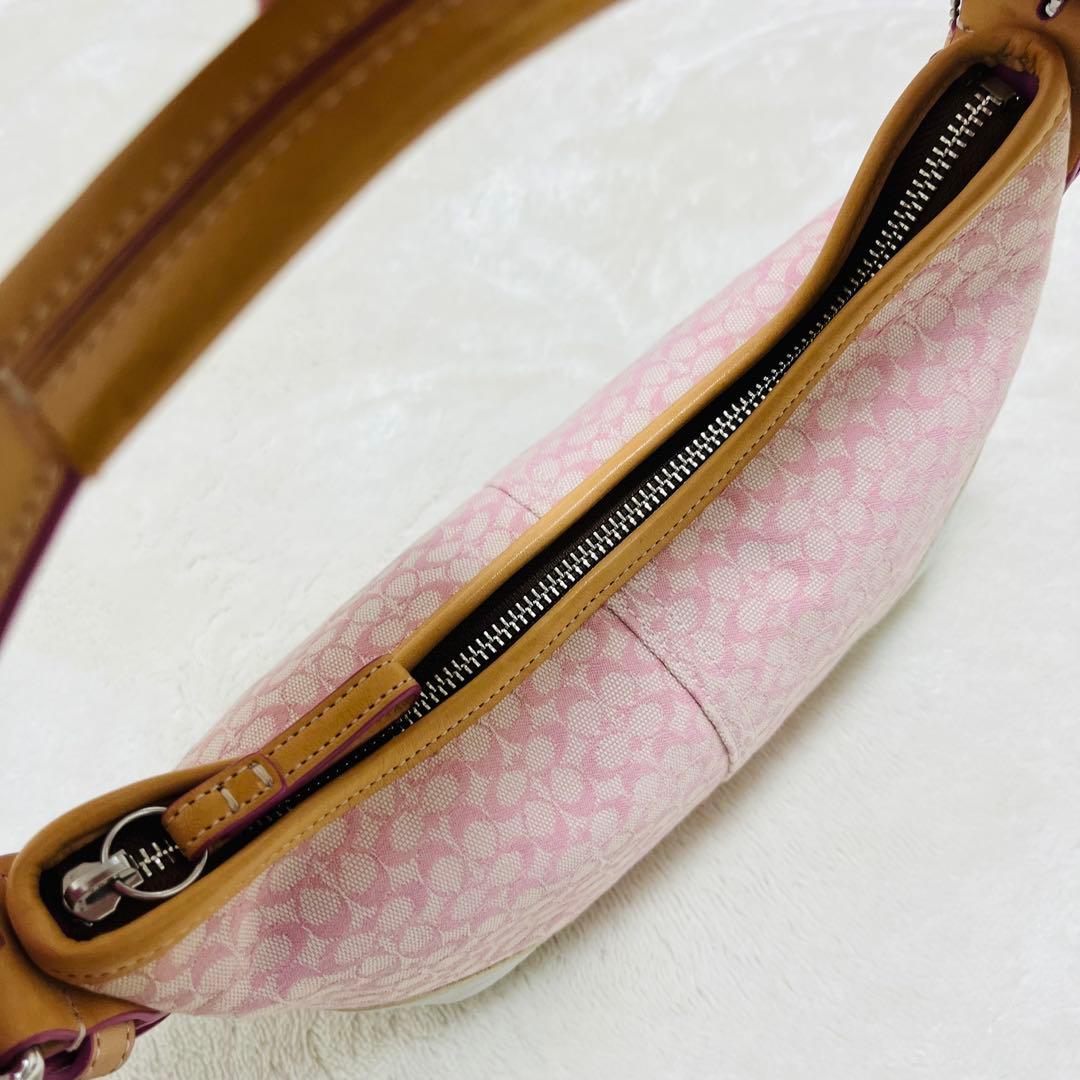 美品✨COACHコーチ　アクセサリーポーチ　6351 シグネチャー　希少カラー