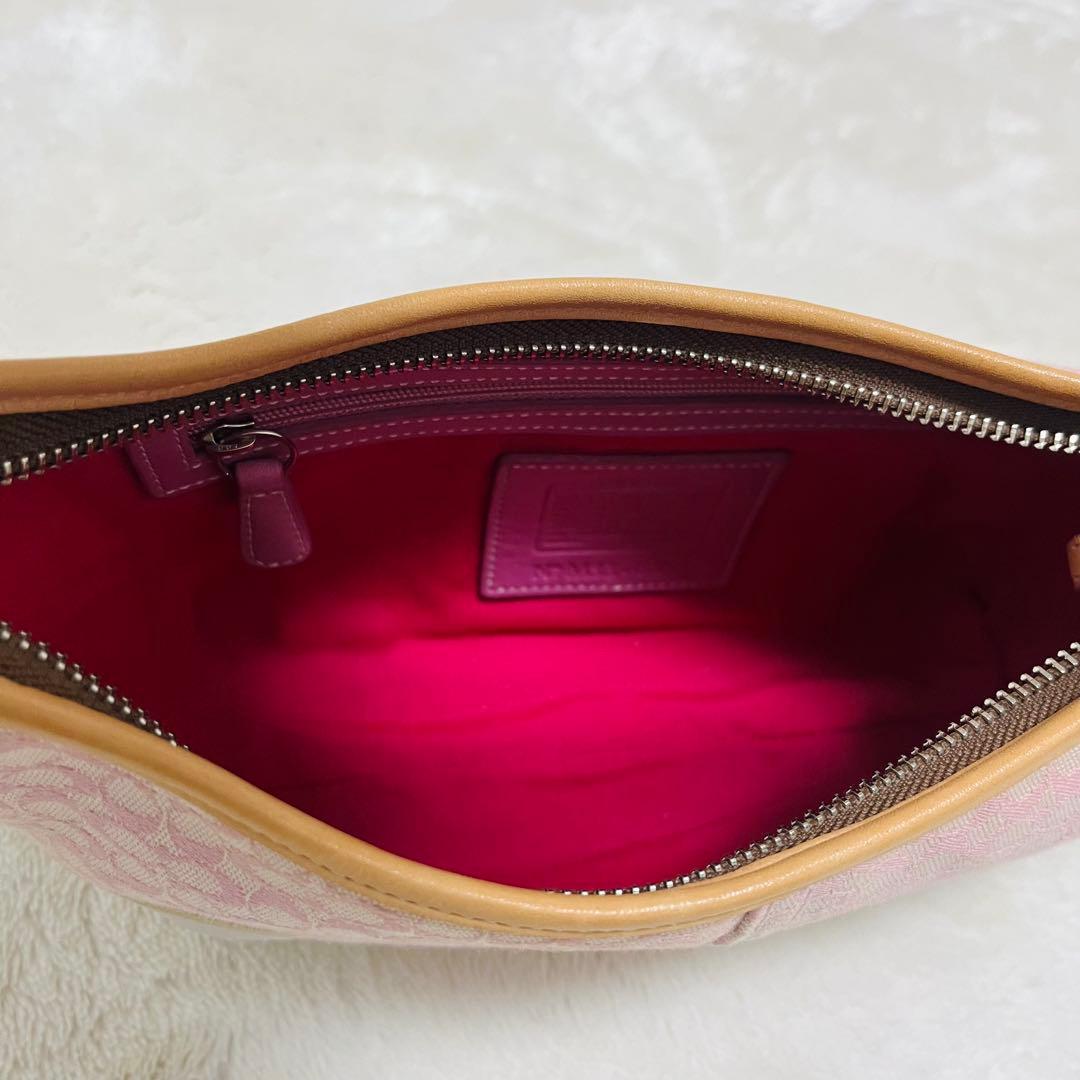 美品✨COACHコーチ　アクセサリーポーチ　6351 シグネチャー　希少カラー