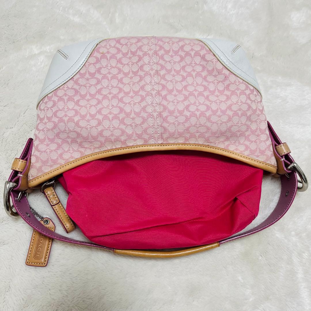 美品✨COACHコーチ　アクセサリーポーチ　6351 シグネチャー　希少カラー