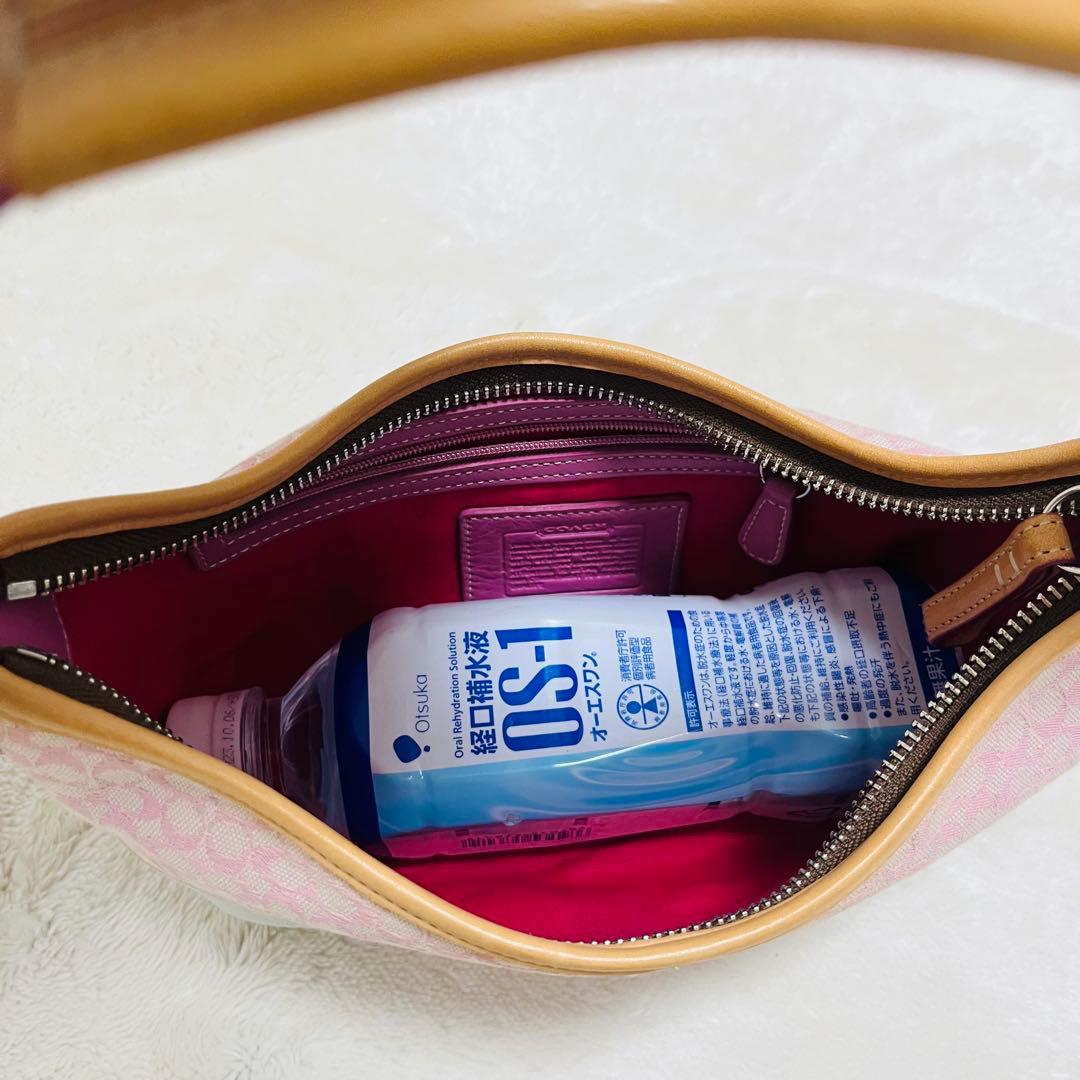 美品✨COACHコーチ　アクセサリーポーチ　6351 シグネチャー　希少カラー