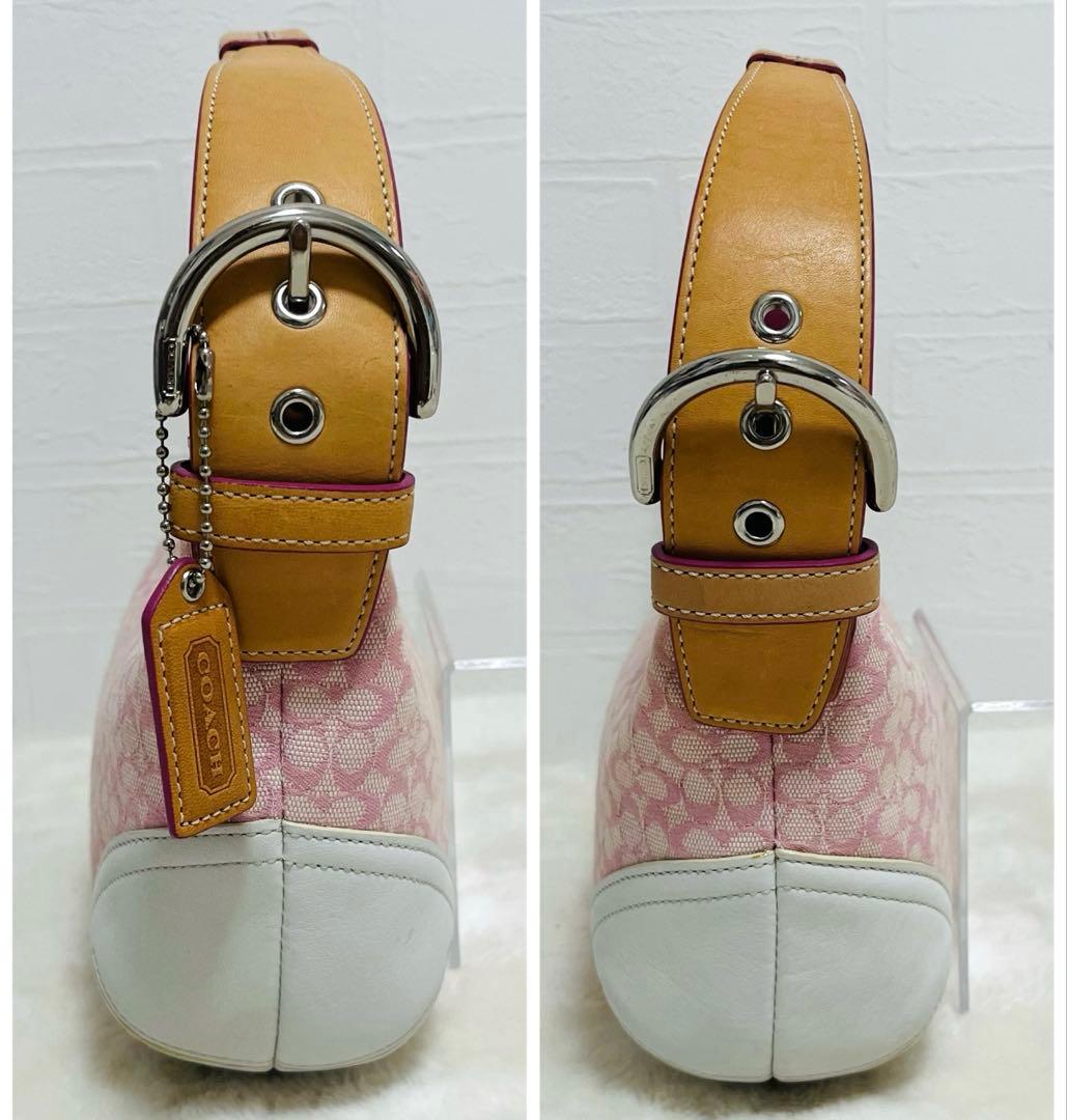 美品✨COACHコーチ　アクセサリーポーチ　6351 シグネチャー　希少カラー