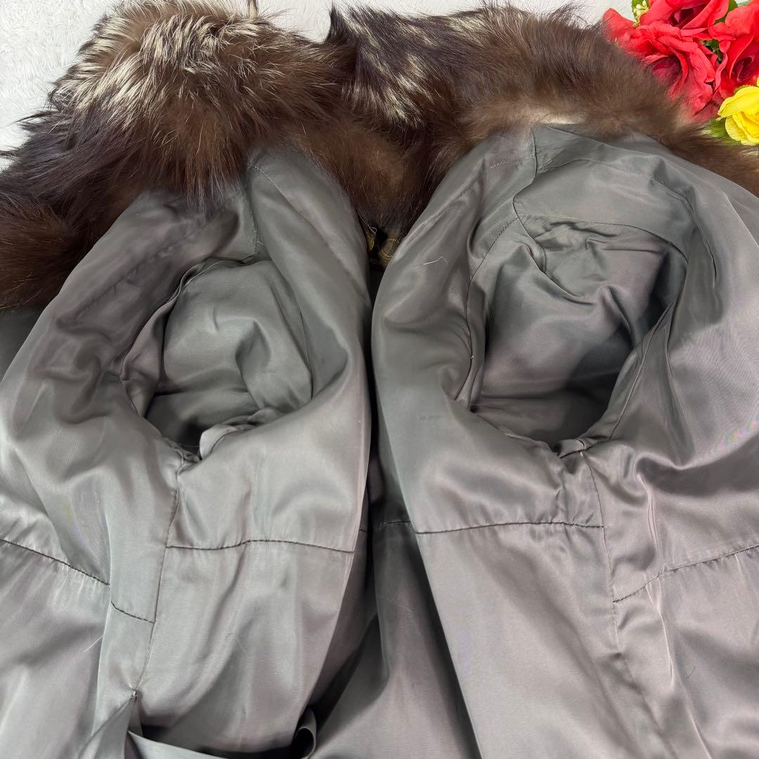 総丈117cm GRACE 肉厚 シルバーフォックス ロングコート 舐めし柔らか