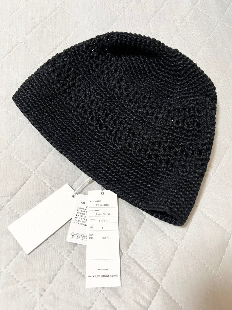 帽子 PERVERZE Crochet Knit Hat / Black