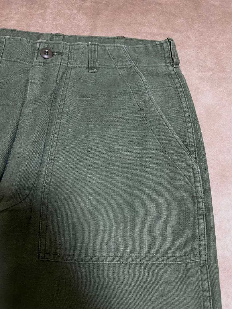 60s US Army OG 107 ベイカーパンツ W34 L33 ボタン