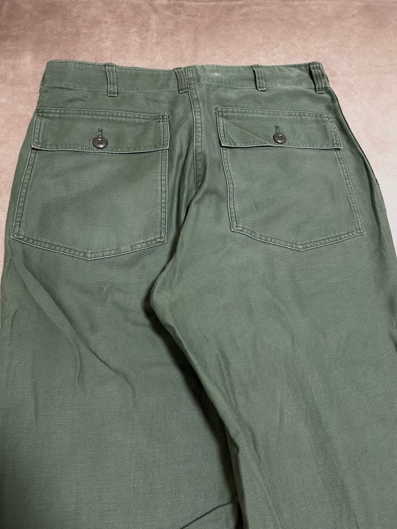 60s US Army OG 107 ベイカーパンツ W34 L33 ボタン