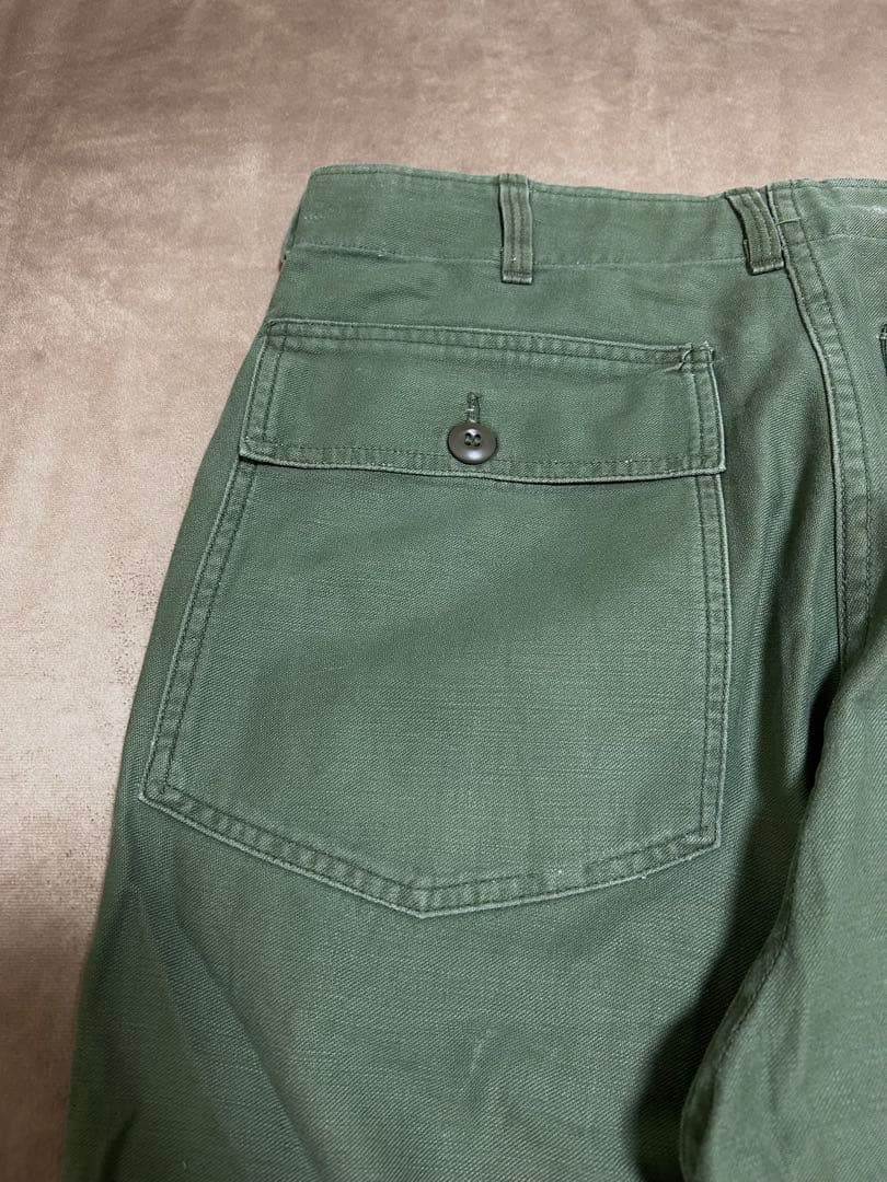 60s US Army OG 107 ベイカーパンツ W34 L33 ボタン