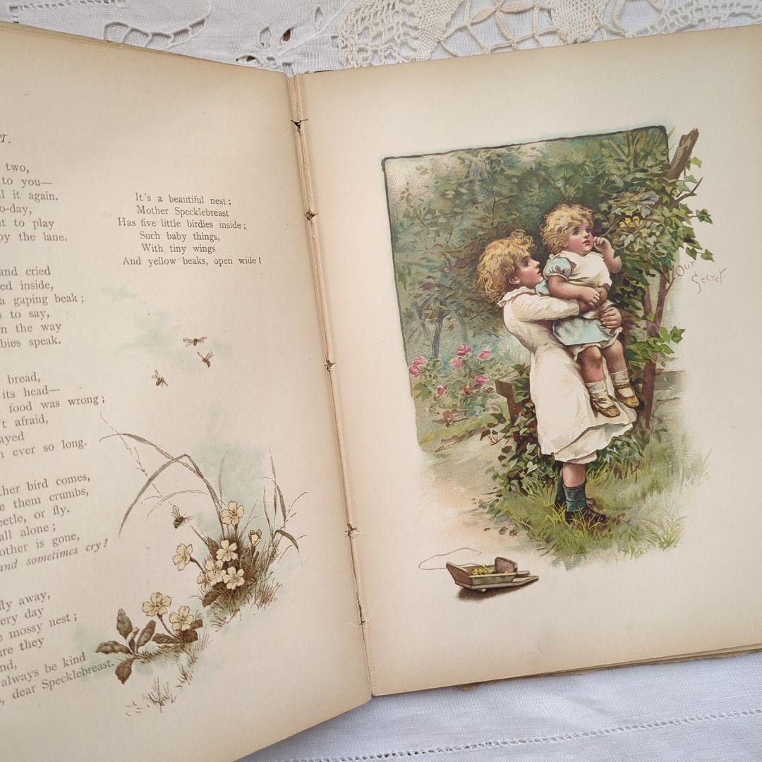 超稀少1885 ハリエットベネット 絵本ヴィクトリアン 洋書児童書 アンティーク