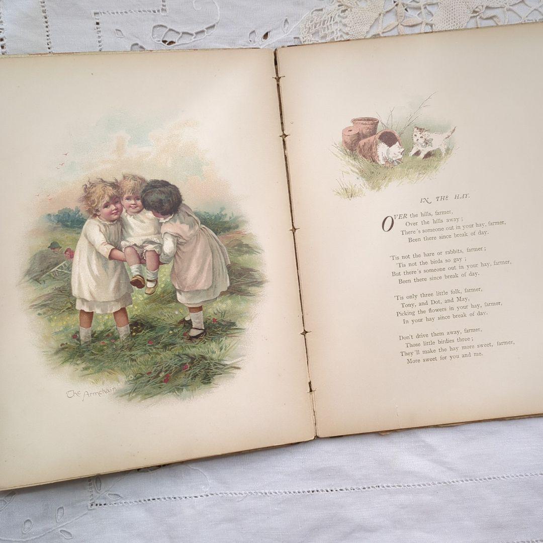 超稀少1885 ハリエットベネット 絵本ヴィクトリアン 洋書児童書 アンティーク
