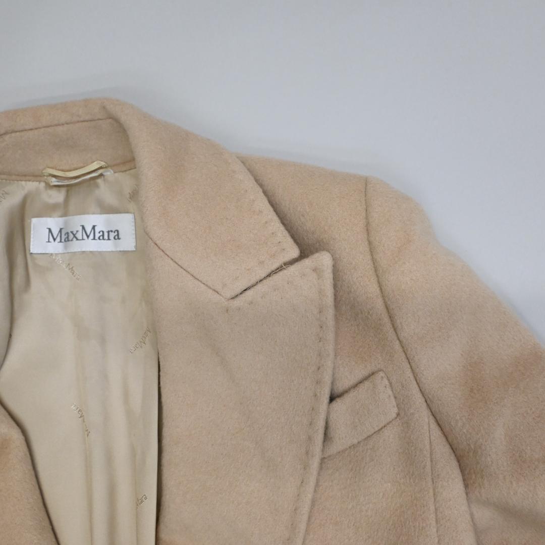 野良猫48047★ Max Mara ダブルフェイス コート 白タグ*
